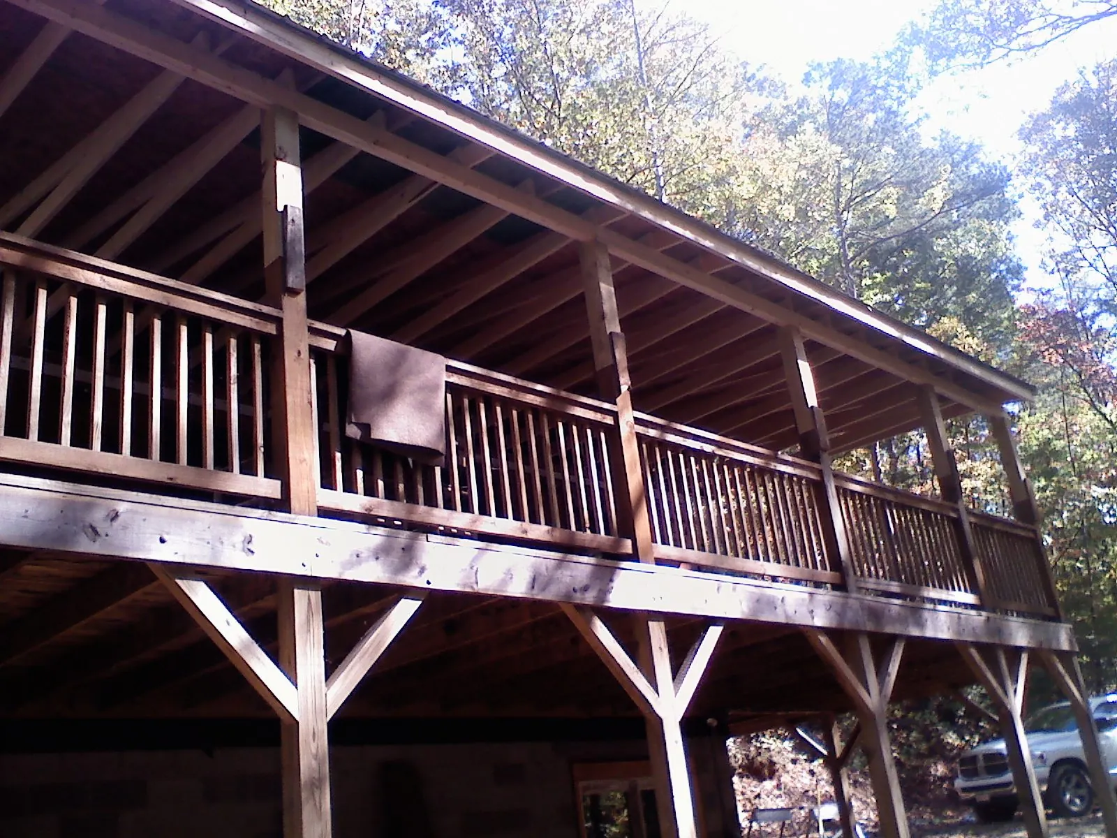 Timber framing under a new elevated porch and deck — Roof Leak Repair in San Juan Capistrano by Roofing Brothers